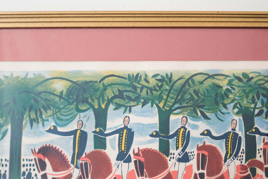 Equestrian Lithograph