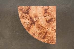 Burl Pattern Corner Table