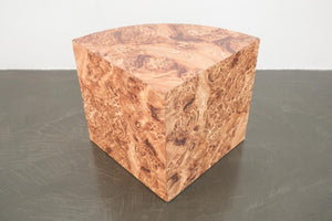 Burl Pattern Corner Table
