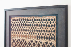 Framed African Kuba Cloth