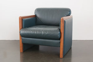 Green Leather Club Chair