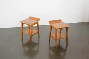Mid Century Curve Top Nightstands