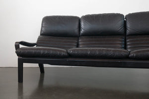 Minimalist Black Leather Sofa