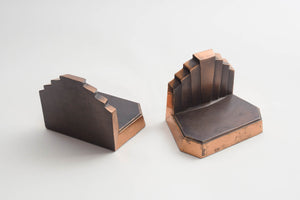 Bronze Deco Bookends