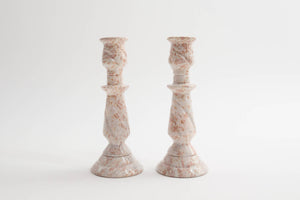 Pair Marble Candle Holders