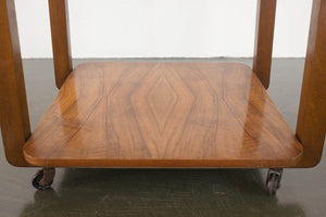 Art Deco Burl Bar Cart