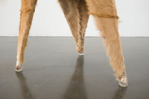 Fur Upholstered Stool