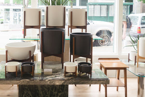 Mid Century Curve Top Nightstands