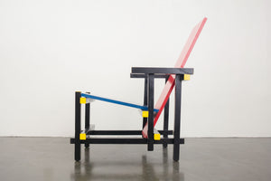 De Stijl Red and Blue Chair