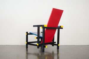 De Stijl Red and Blue Chair