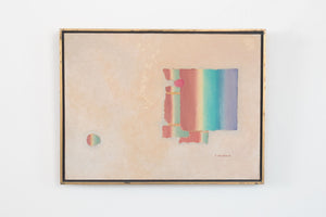 Framed Abstract Rainbow Painting