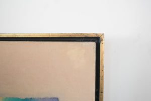 Framed Abstract Rainbow Painting