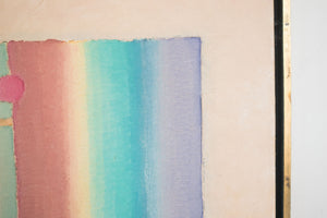 Framed Abstract Rainbow Painting