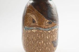Studio Pottery Face Vase