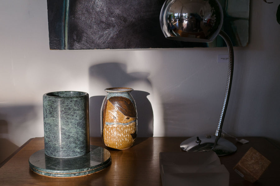 Studio Pottery Face Vase