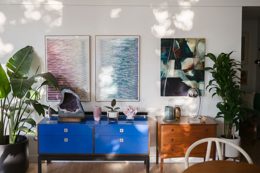 70s Custom Blue Dresser