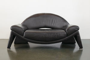 Post Modern Italian Leather Sofa
