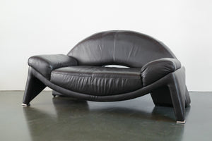 Post Modern Italian Leather Sofa