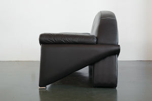 Post Modern Italian Leather Sofa