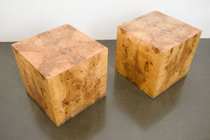 Burlwood Cube Side Tables