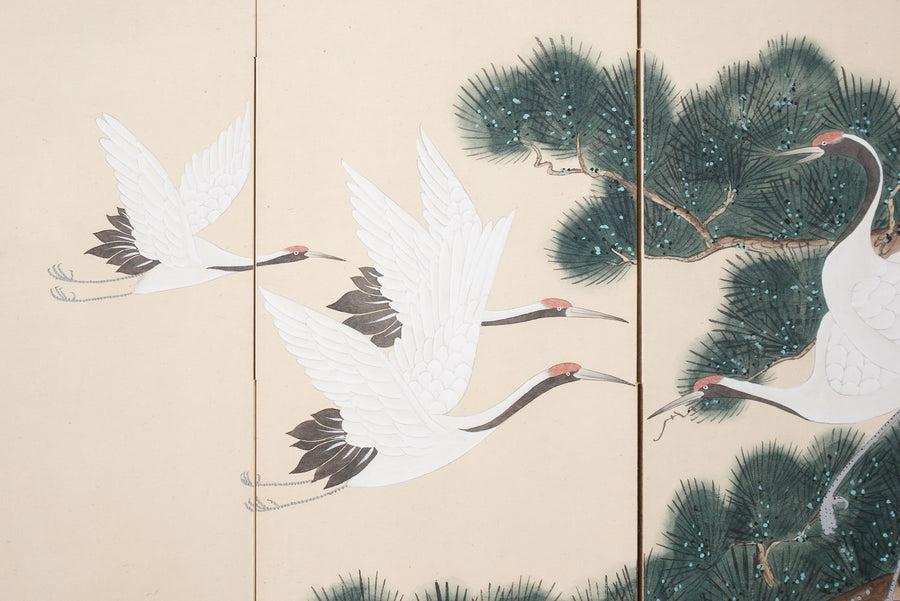 Hand Painted Folding Screen