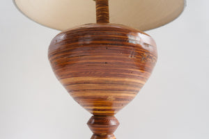 Carved Wood Lamp