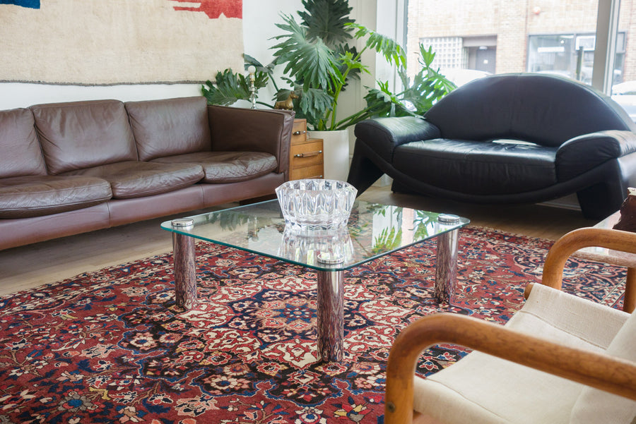 Glass & Chrome Coffee Table