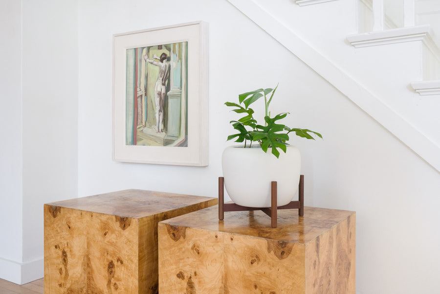 Burlwood Cube Side Tables