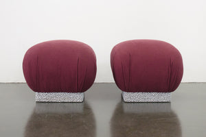 Karl Springer Soufflé Poufs