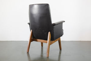 Pair Leather and Mud Cloth Chairs