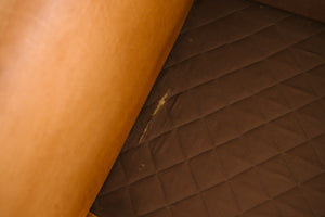 Danish Leather Loveseat