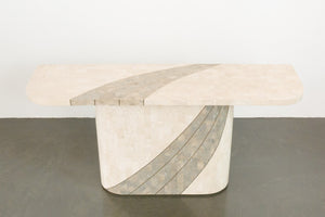 Tessellated Stone Console Table