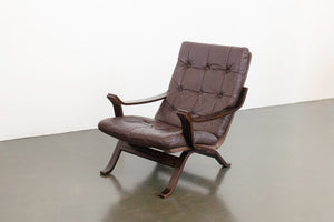 Pair MC Leather Sling Chairs