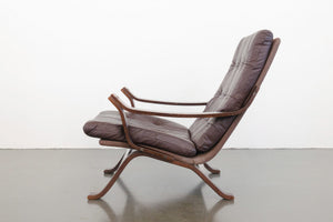 Pair MC Leather Sling Chairs