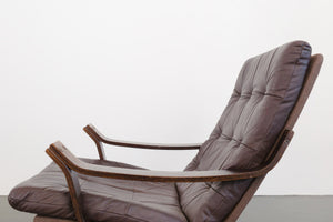 Pair MC Leather Sling Chairs