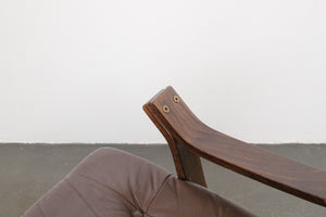 Pair MC Leather Sling Chairs