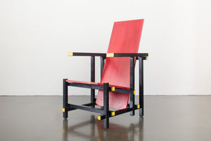 De Stijl Red and Blue Chair