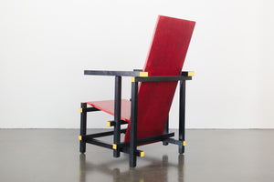 De Stijl Red and Blue Chair