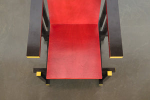 De Stijl Red and Blue Chair