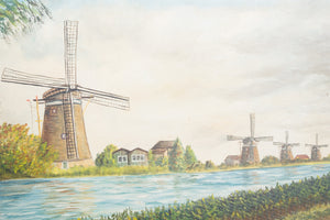 Dutch Windmill Painting