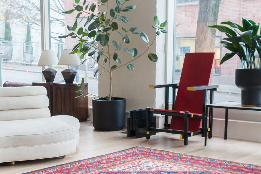 De Stijl Red and Blue Chair