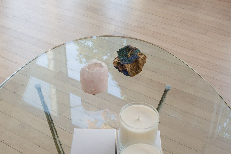 Rose Quartz Candle Holder