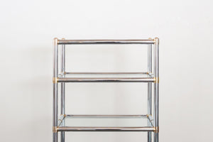Chrome and Glass Etagere