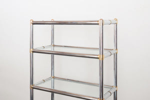 Chrome and Glass Etagere