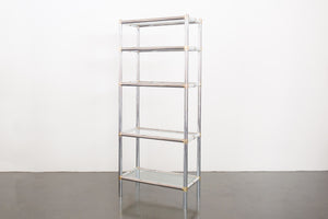 Chrome and Glass Etagere