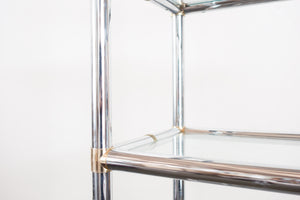 Chrome and Glass Etagere