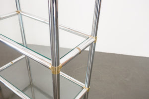 Chrome and Glass Etagere