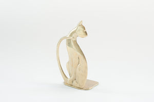 Brass Cat Bookend