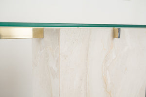 Travertine Console Table