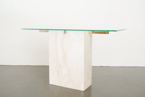 Travertine Console Table